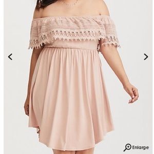 Vintage Mauve Off Shoulder Dress